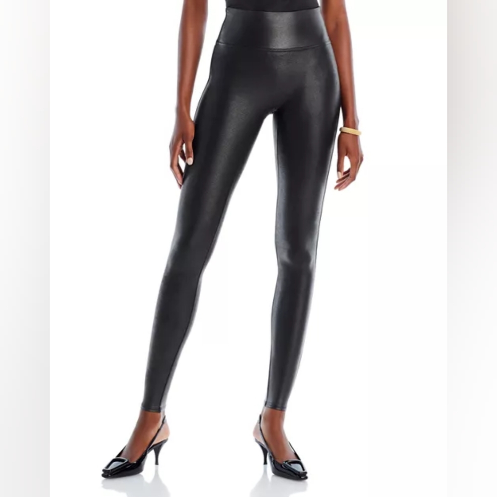 SPANX SPANXshape Faux Leather Leggings S black